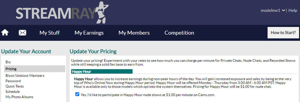 happy hour на стримрэй