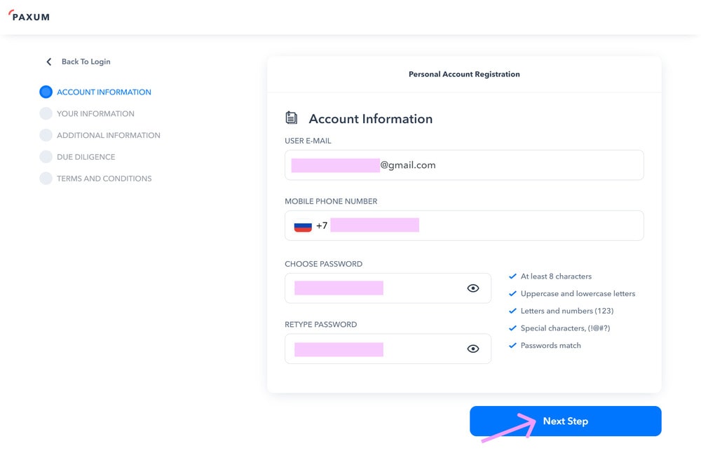 регистрация на paxum