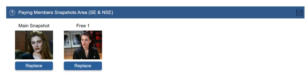 имлив загруженные фотографии модели